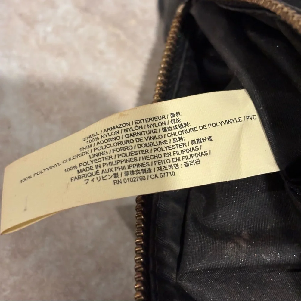 Kate Spade zip nylon cosmetic bag